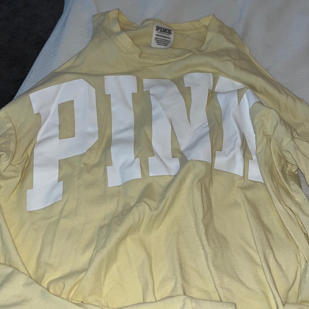 pink brand long sleeve t shirt